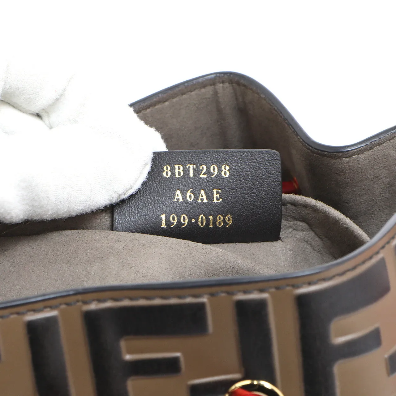 Fendi FF 1974 Embossed Calfskin Grande Mon Tresor Bucket Bag