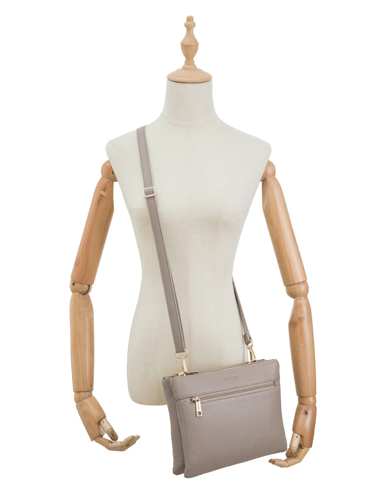 FLYNN LEATHER CROSS BODY BAG-E1-0832-MOCH
