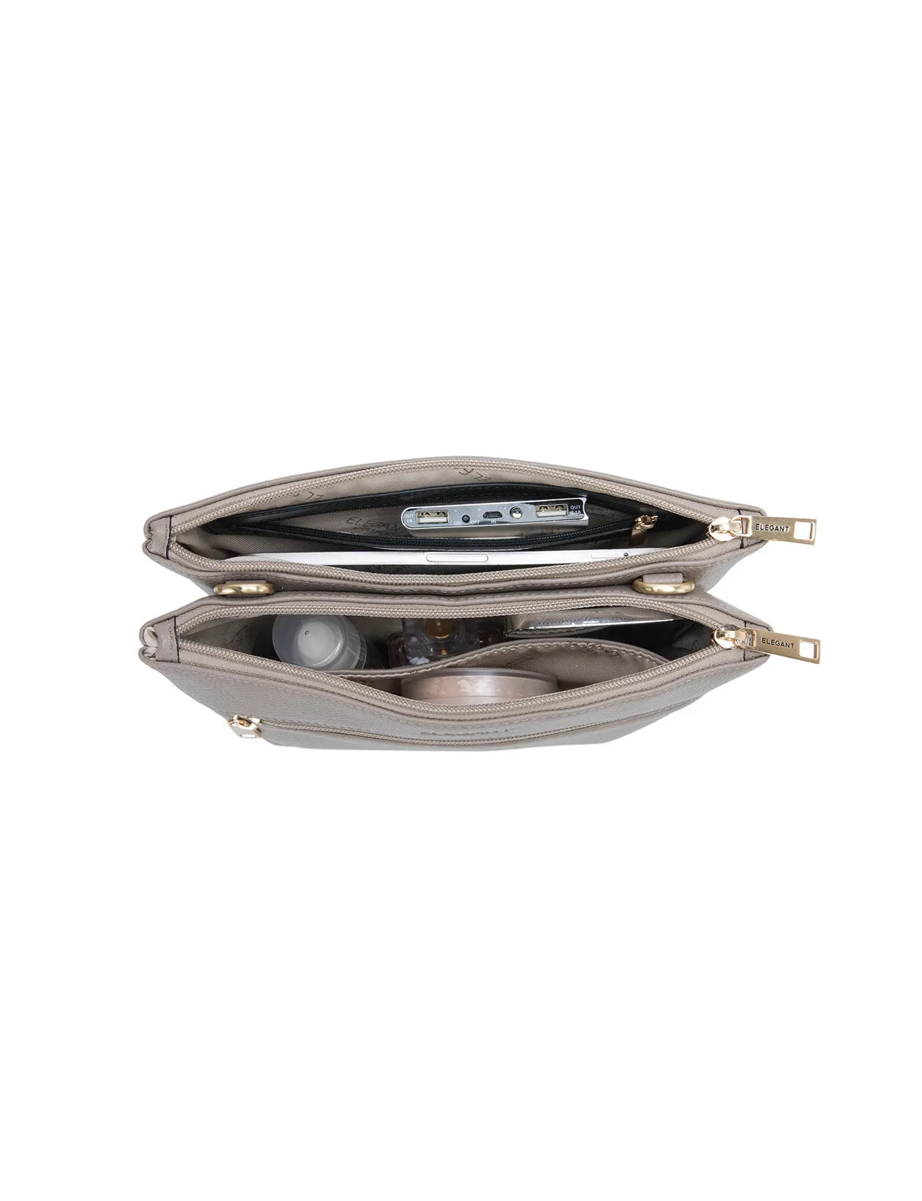 FLYNN LEATHER CROSS BODY BAG-E1-0832-MOCH
