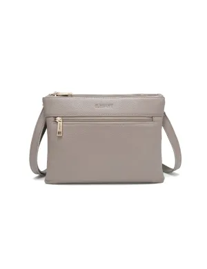 FLYNN LEATHER CROSS BODY BAG-E1-0832-MOCH