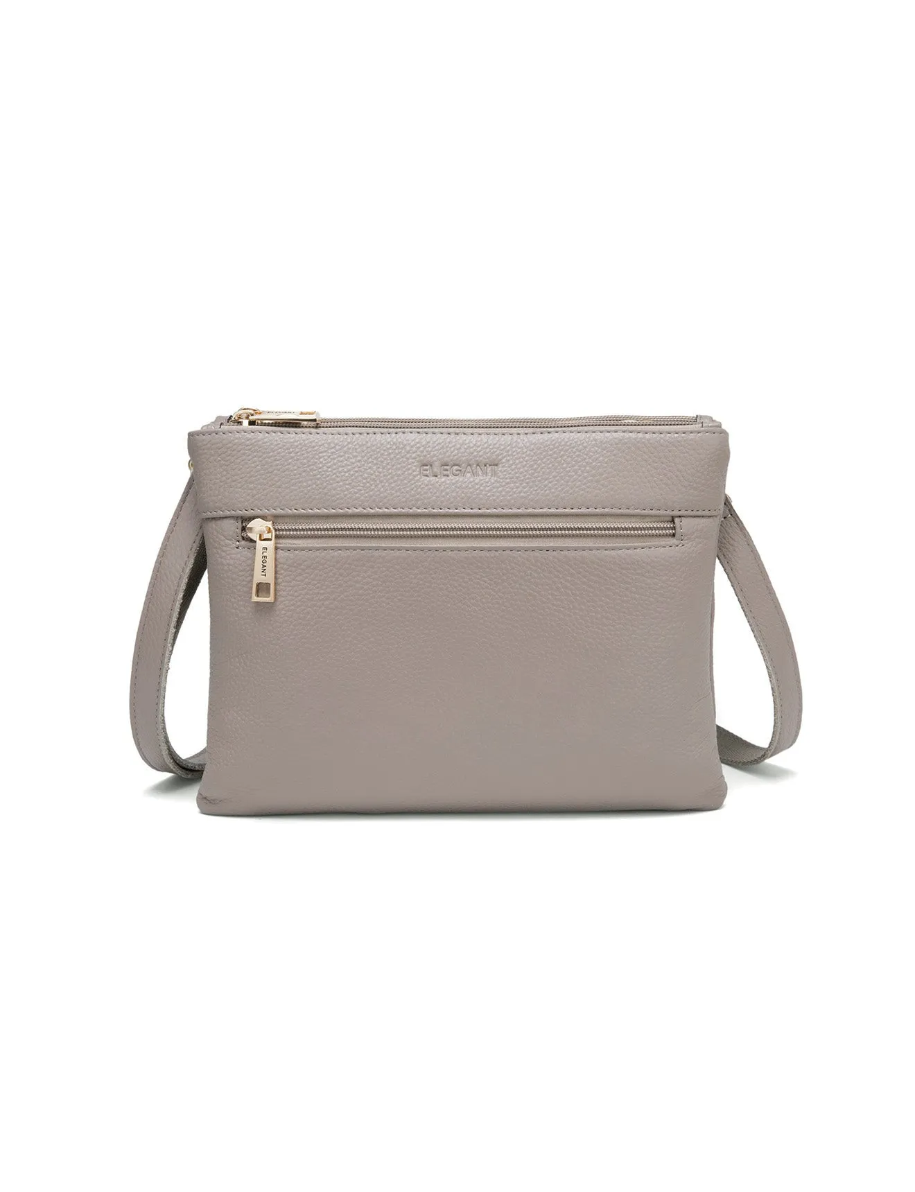 FLYNN LEATHER CROSS BODY BAG-E1-0832-MOCH