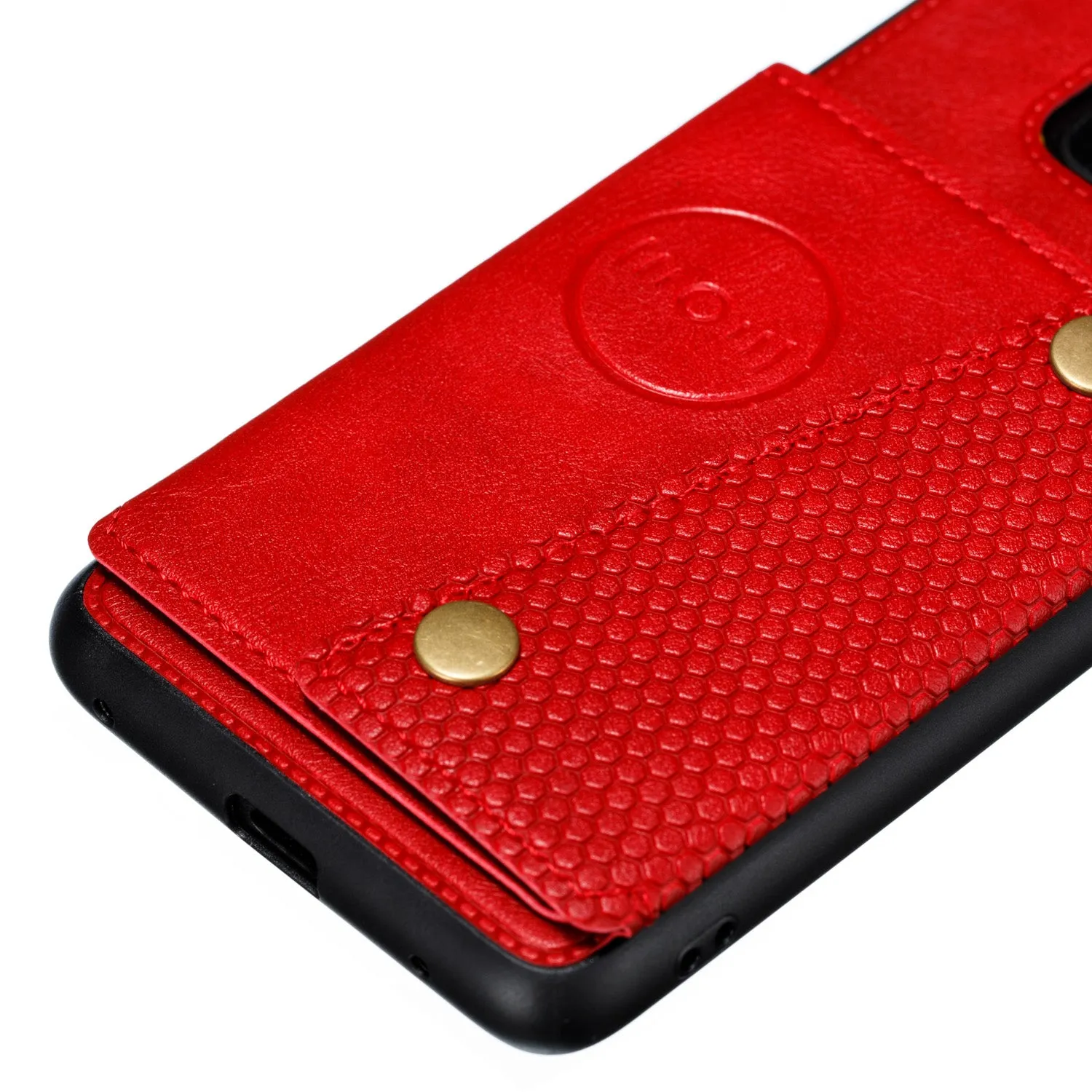For HUAWEI MATE 20 PRO Double Buckle Non-slip Shockproof Cell Phone Case with Card Slot Bracket gray