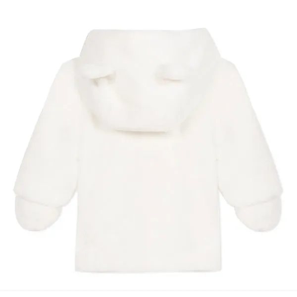 Furry Hooded Cream Coat in 1 m