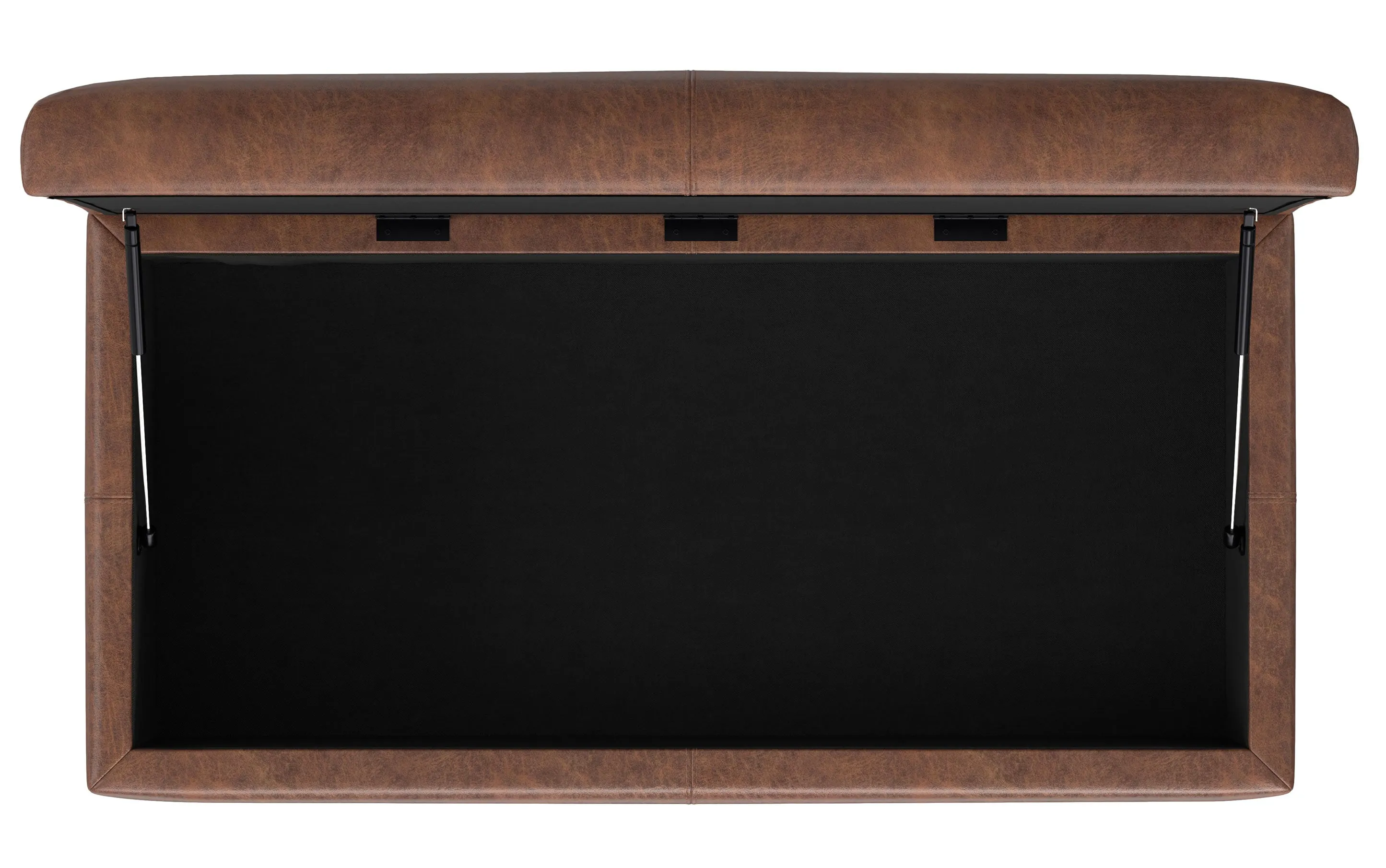 Gabbie Rectangular Storage Ottoman in Vegan Leather