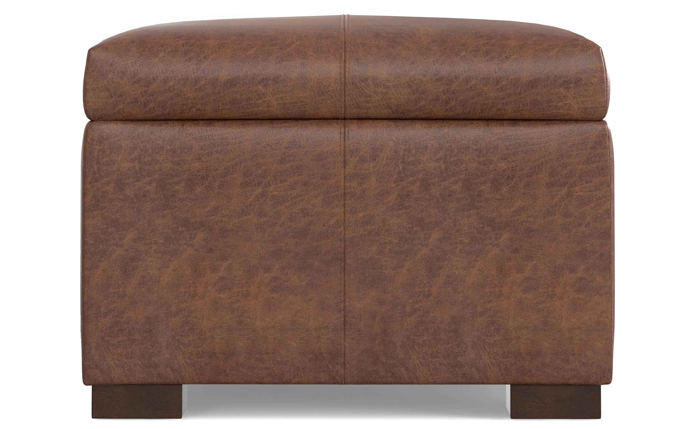 Gabbie Rectangular Storage Ottoman in Vegan Leather