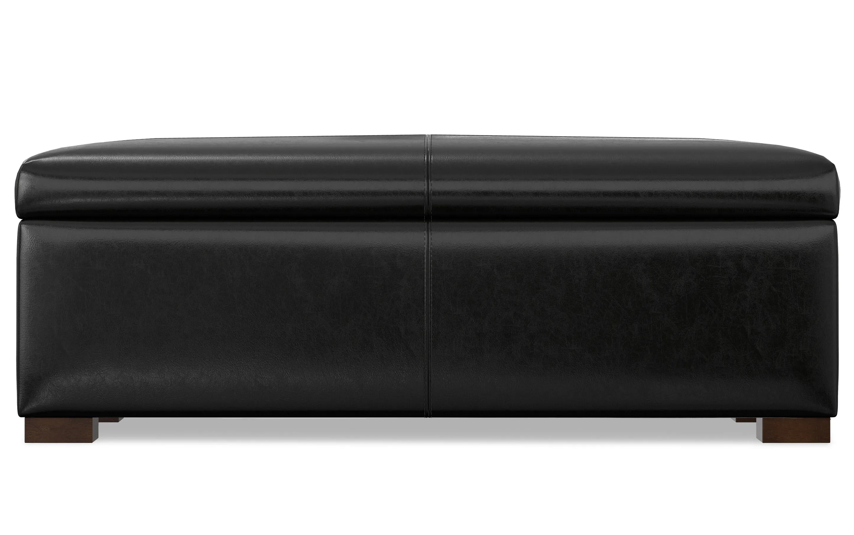 Gabbie Rectangular Storage Ottoman in Vegan Leather