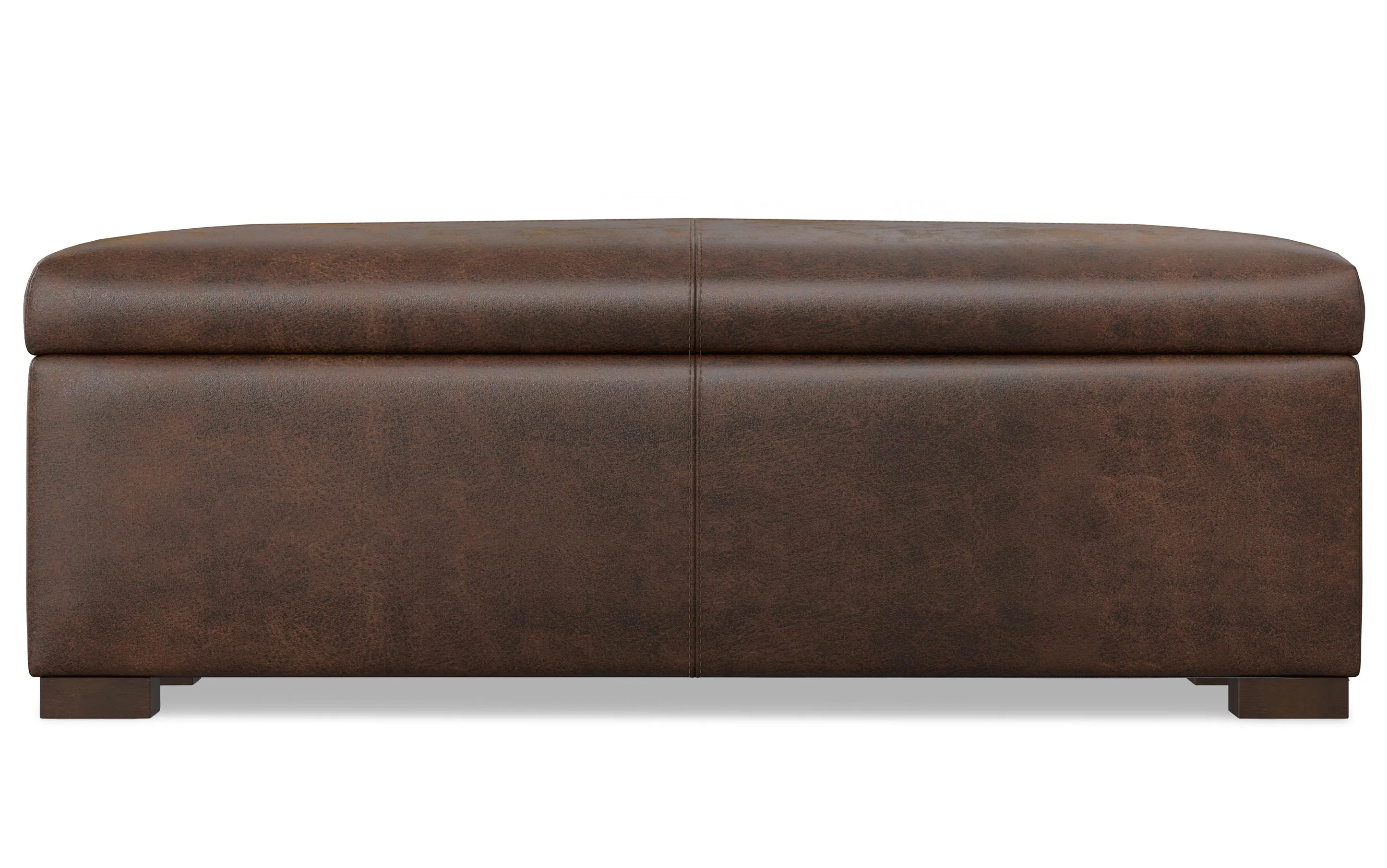 Gabbie Rectangular Storage Ottoman in Vegan Leather