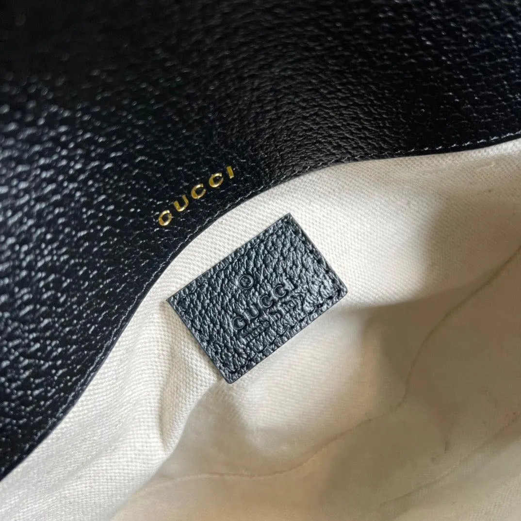 gg x Adidas Horsebit 1955 Mini Bag Black For Women, Women&#8217;s Bags 8.1in/21cm gg 658574 U3ZDG 8726