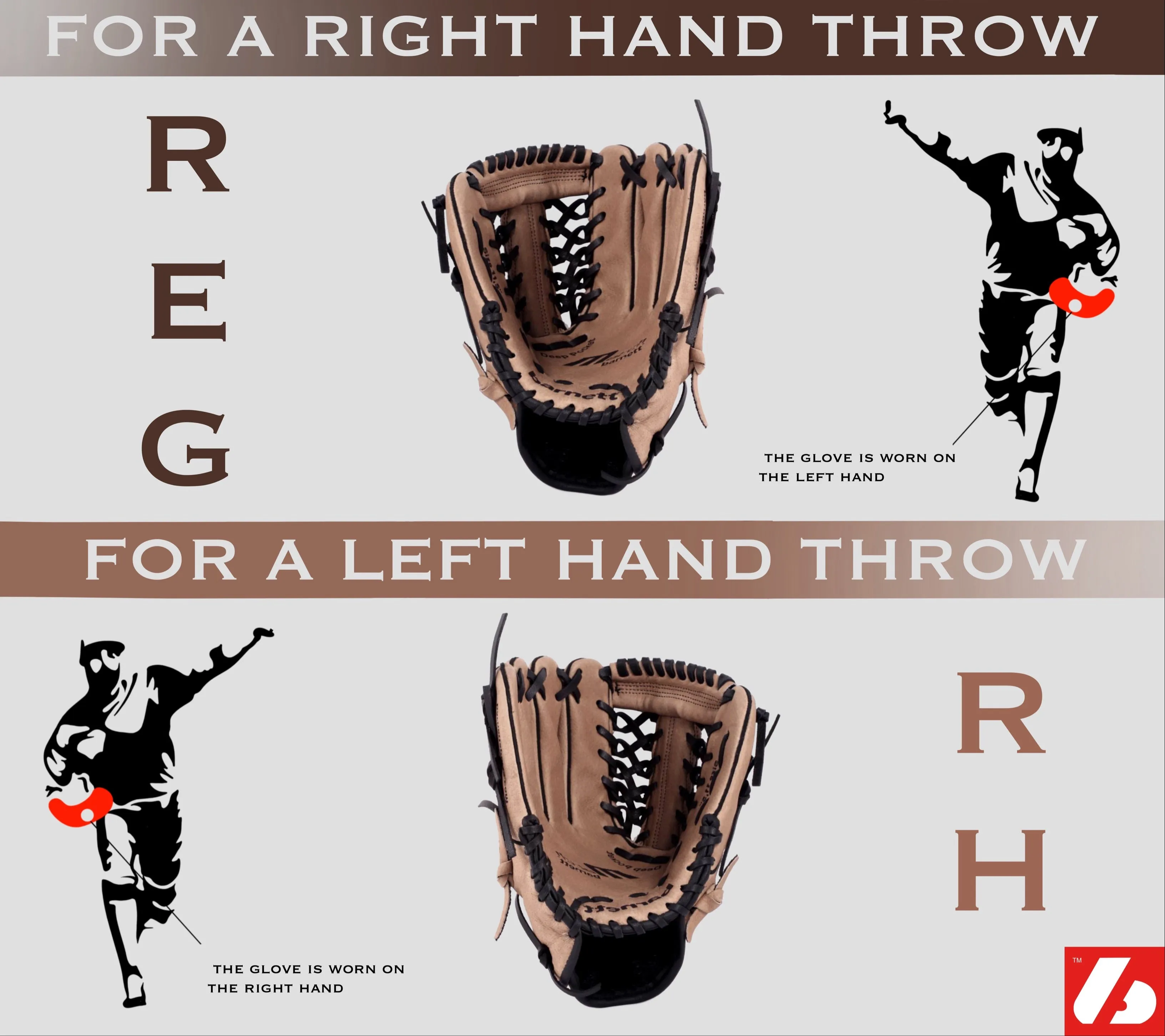 GL-301 Competition first base baseball glove, genuine leather, size 31, Brown