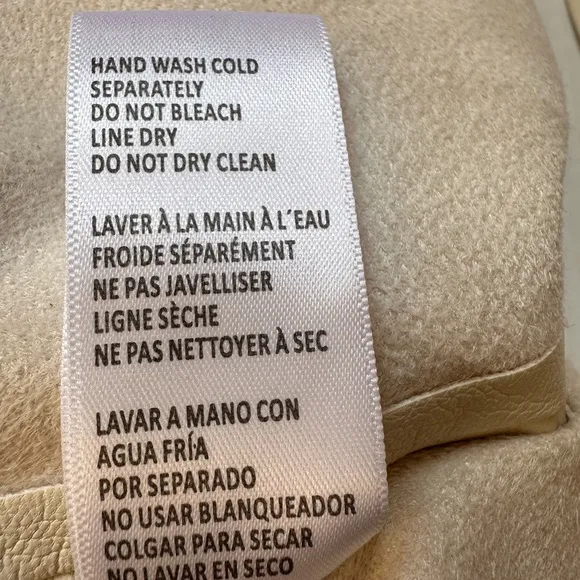 Good American “Better than Leather” Faux Beige Shorts with Flaws