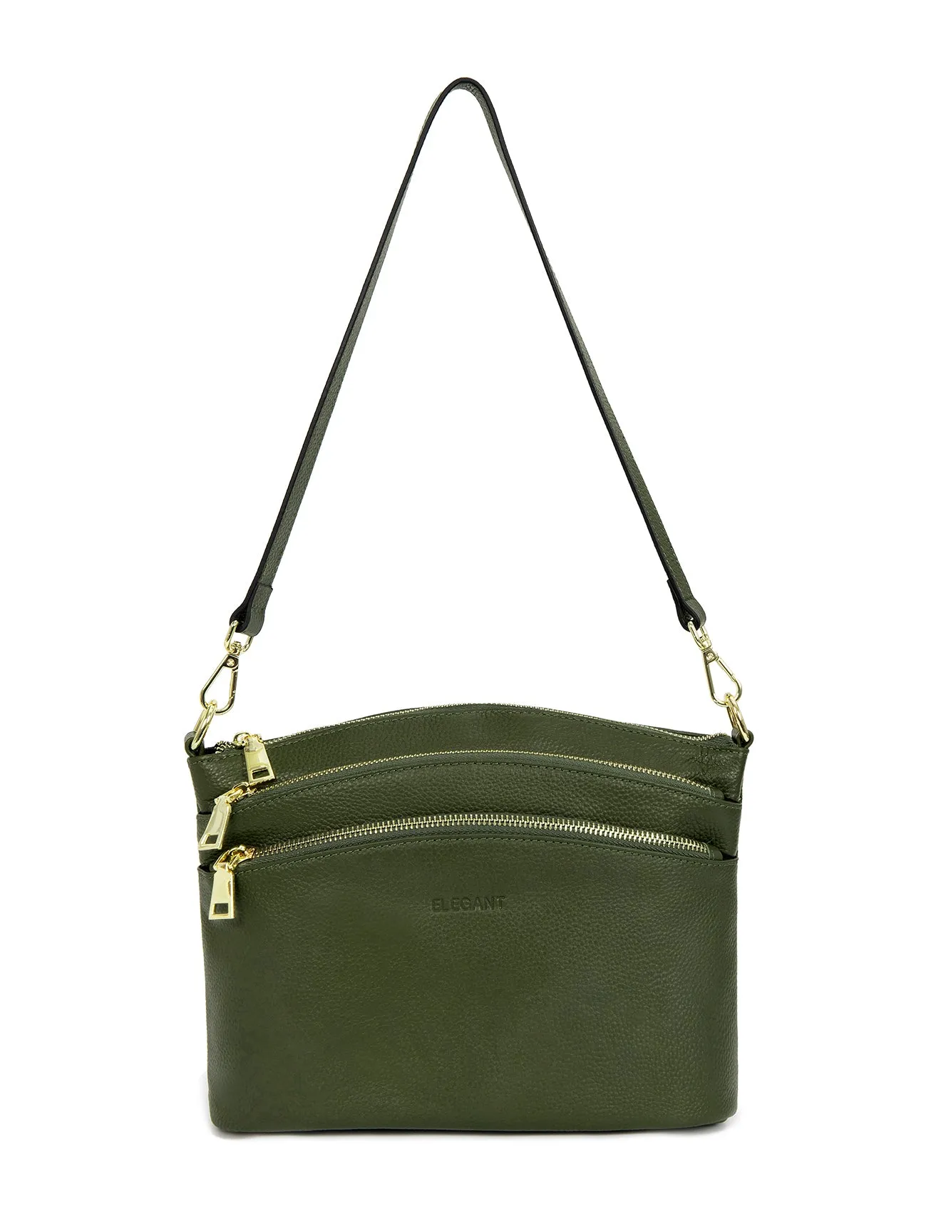 GRACE LEATHER XBODY BAG- E1-0818-OLIVE-SALE