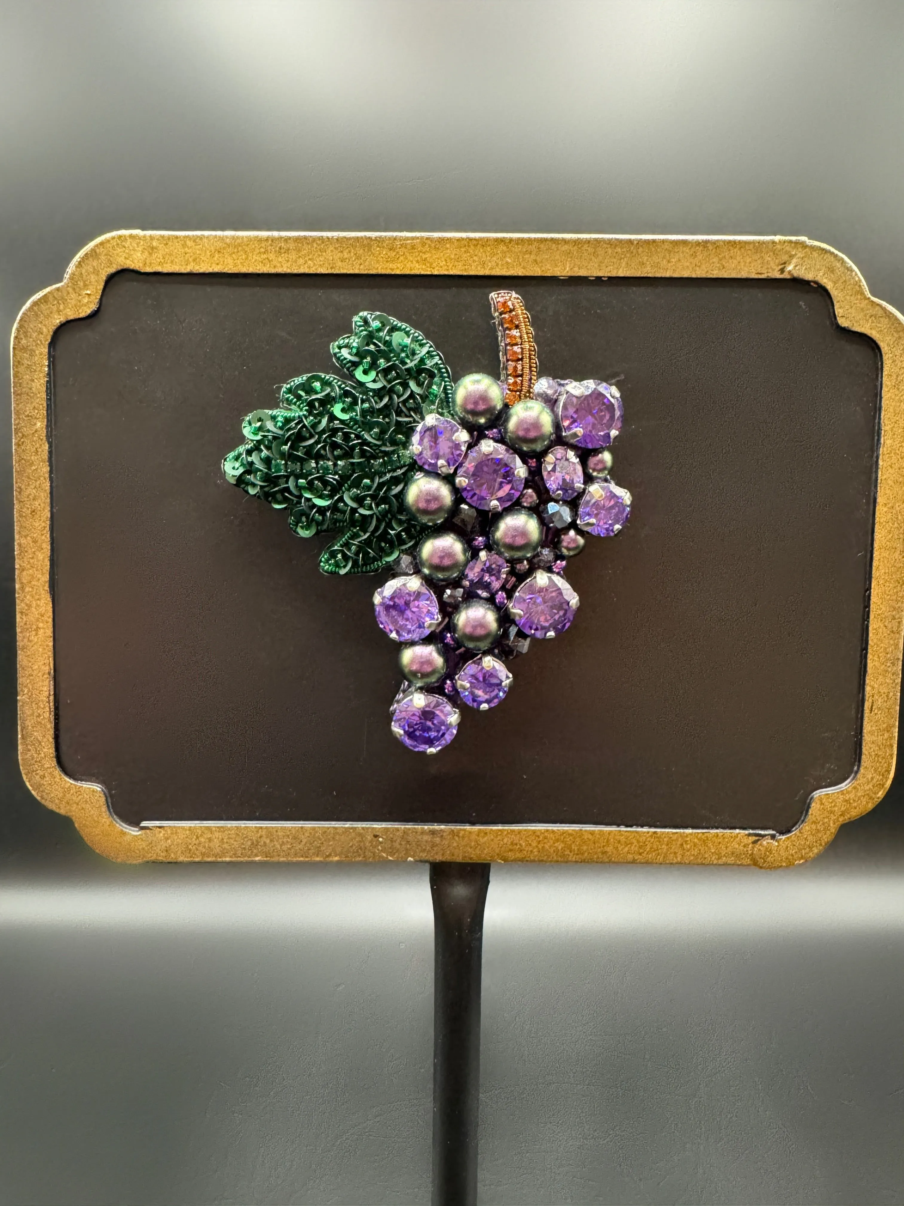 Grapes Brooch