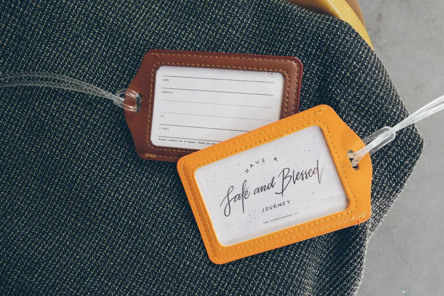 Have a safe and blessed journey - Camp Design {Luggage Tag}
