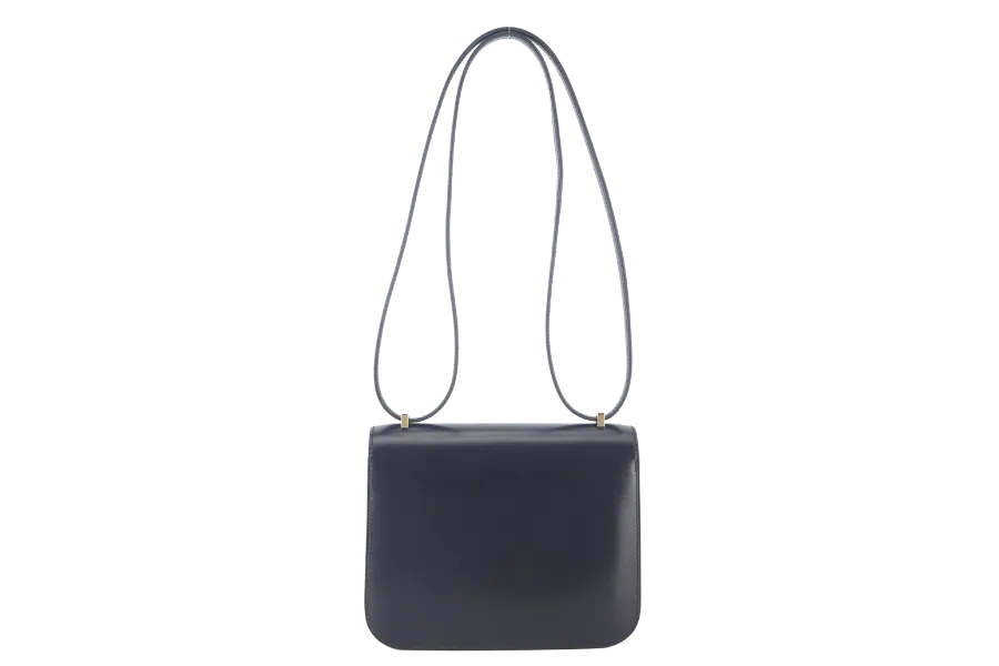 HERMES CONSTANCE 18 (STAMP B) BLACK BOX LEATHER GOLD HARDWARE WITH DUST COVER AND BOX