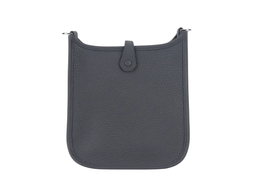 HERMES EVELYNE TPM STAMP W (YEAR 2024) GRIS MISTY CLEMENCE SILVER HARDWARE WITH STRAPS AND DUST COVER