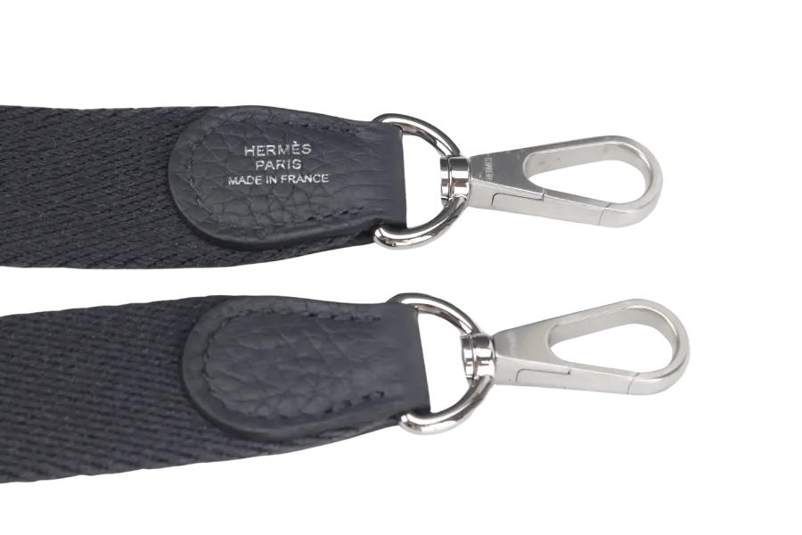 HERMES EVELYNE TPM STAMP W (YEAR 2024) GRIS MISTY CLEMENCE SILVER HARDWARE WITH STRAPS AND DUST COVER