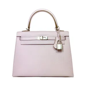 Hermes Kelly 25 Mauve Pale Epsom Palladium Hardware