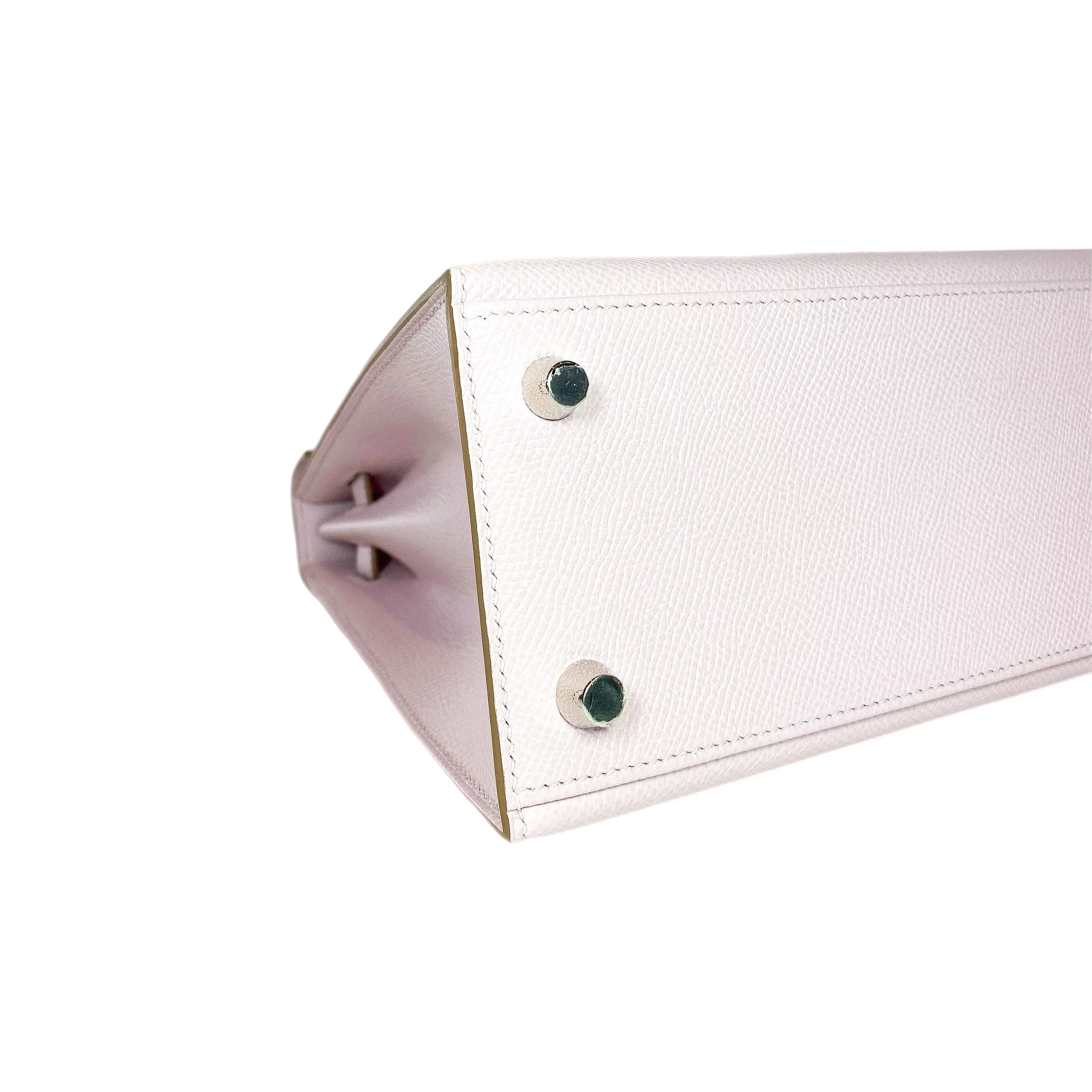 Hermes Kelly 25 Mauve Pale Epsom Palladium Hardware
