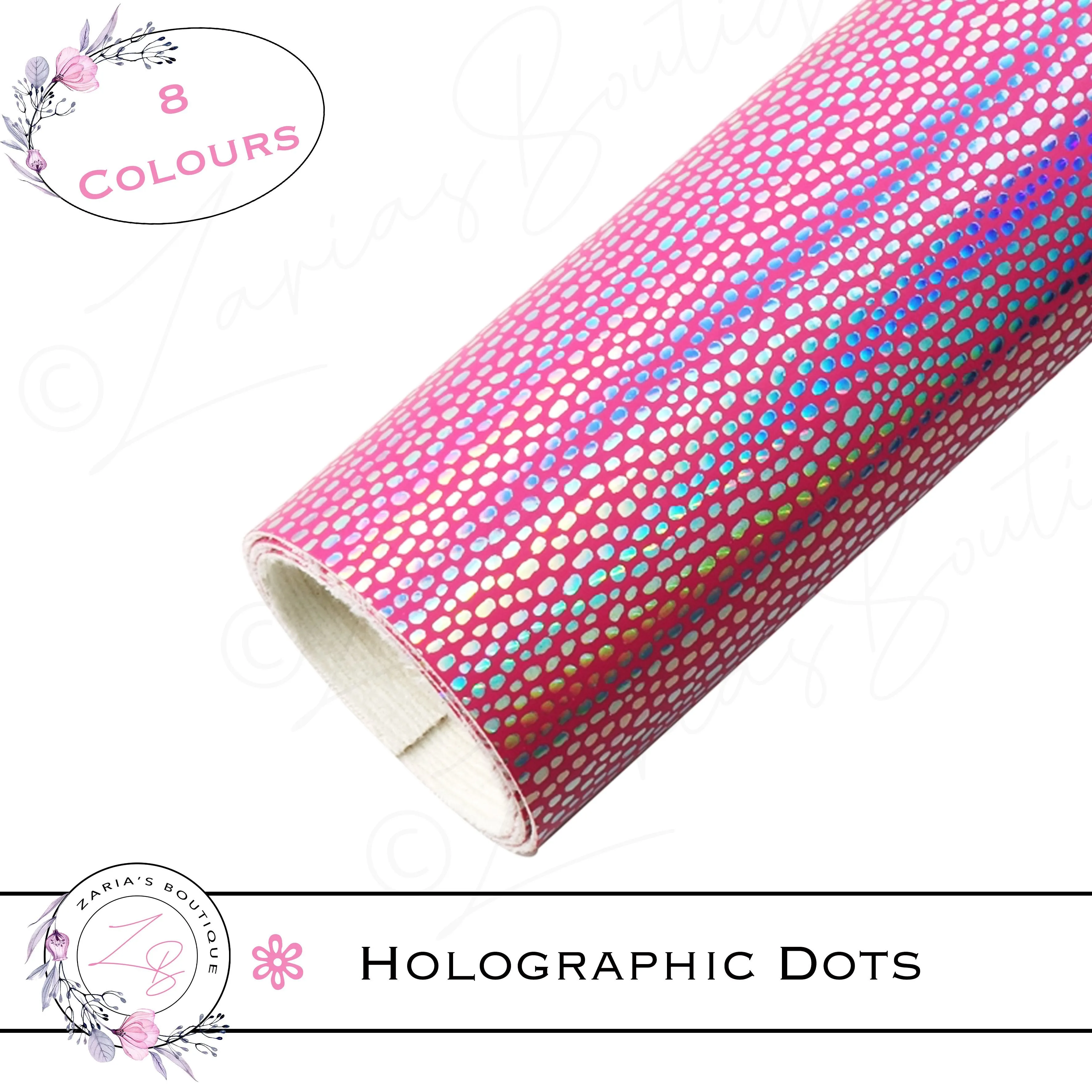 ⋅ Holographic Confetti Dots ⋅ Vegan Faux Leather ⋅ Red ⋅