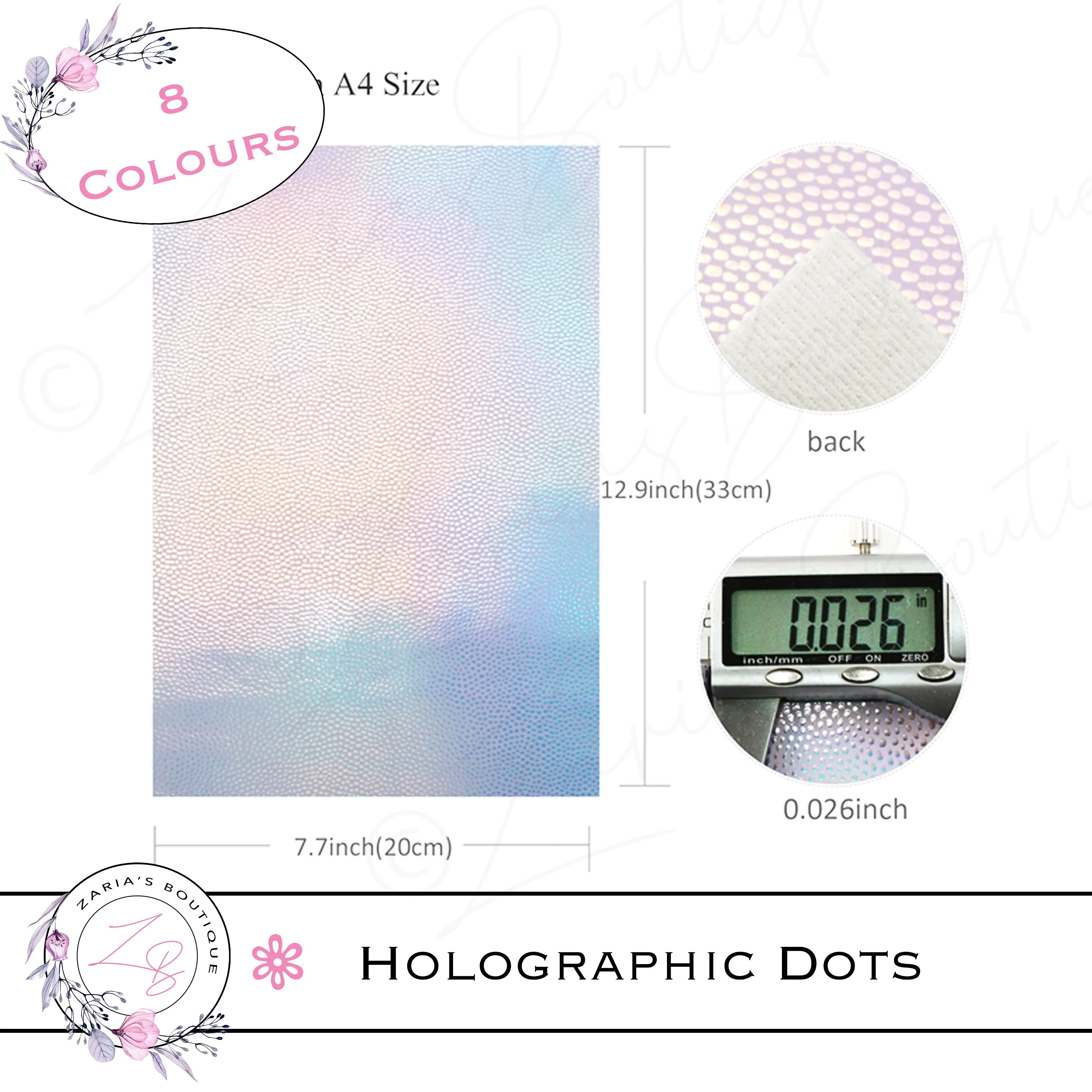 ⋅ Holographic Confetti Dots ⋅ Vegan Faux Leather ⋅ Red ⋅