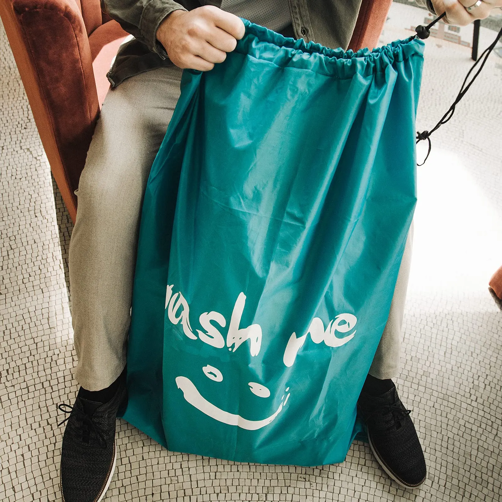 HOMEST 2 Pack XL Travel Laundry Bag, Dirty Clothes Organizer, Easy Fit a Laundry Hamper