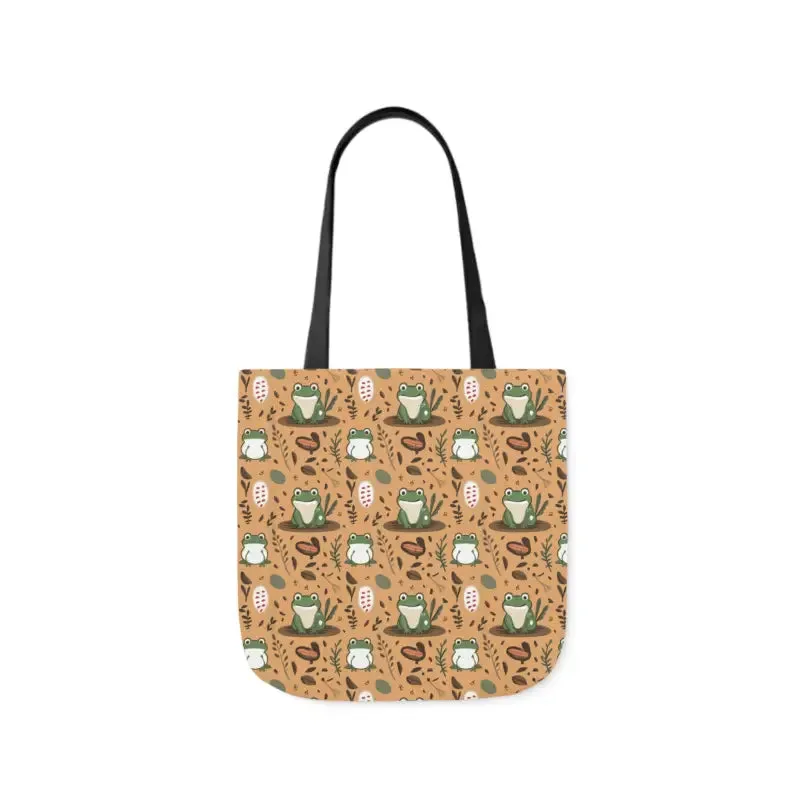Hop Into Style with Frog Canvas Tote Bag