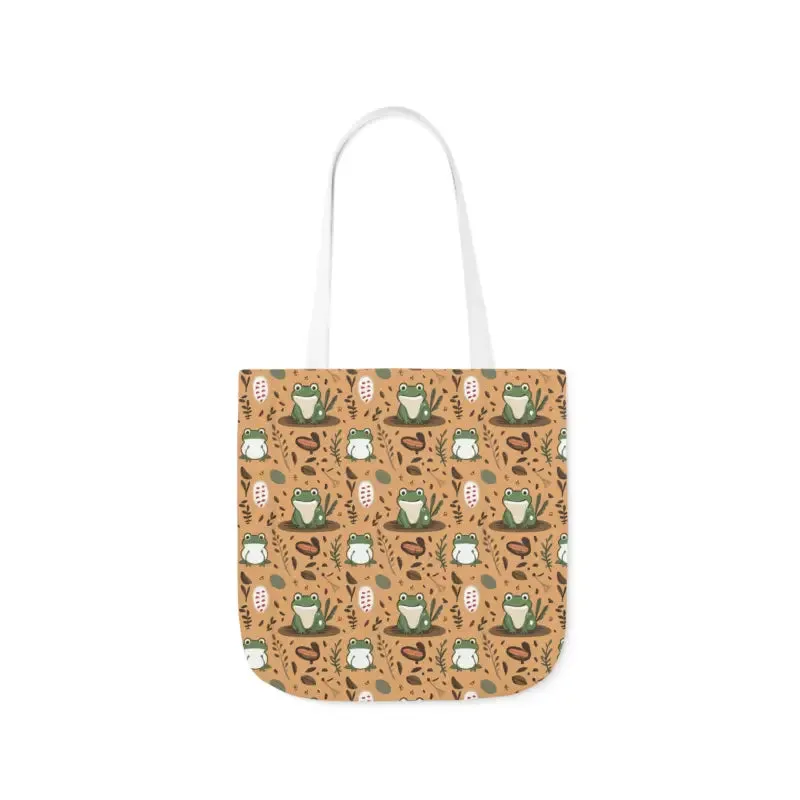 Hop Into Style with Frog Canvas Tote Bag