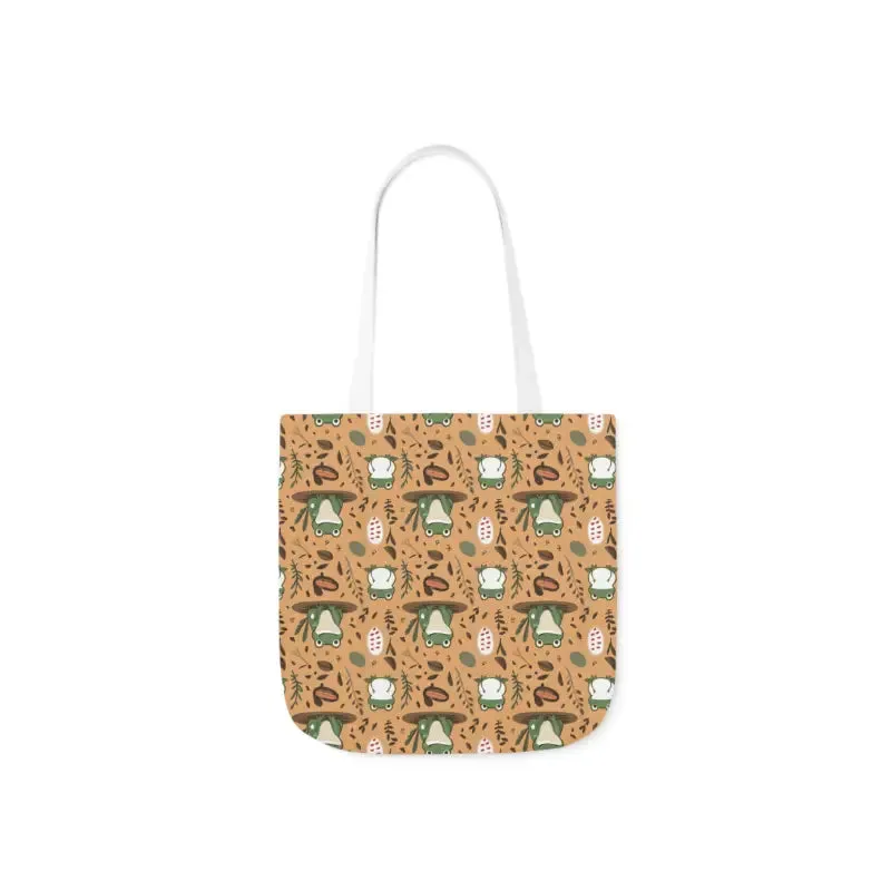 Hop Into Style with Frog Canvas Tote Bag