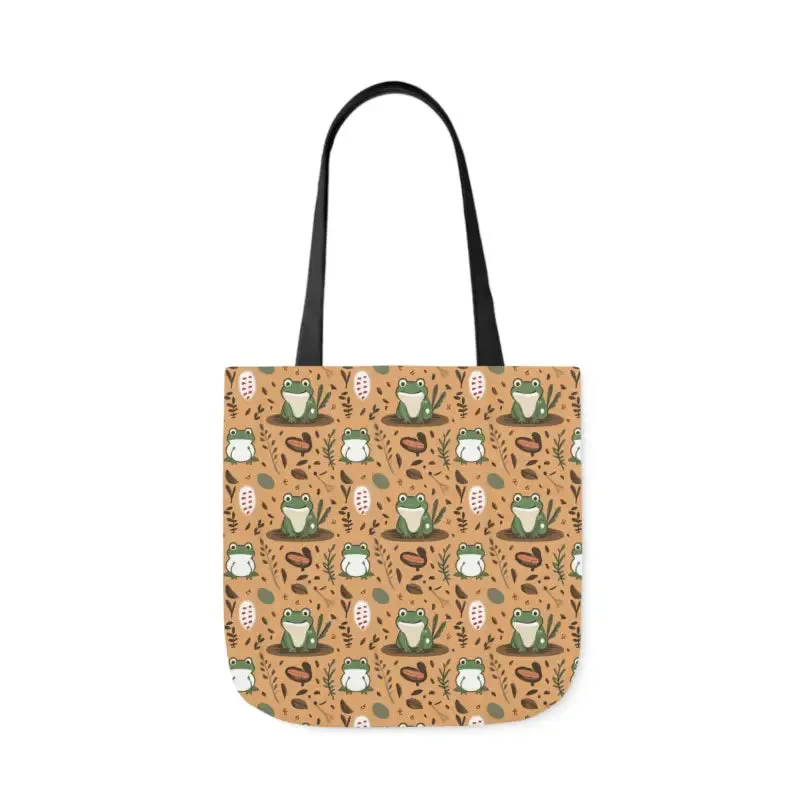 Hop Into Style with Frog Canvas Tote Bag