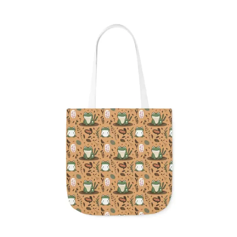 Hop Into Style with Frog Canvas Tote Bag