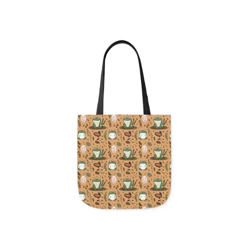 Hop Into Style with Frog Canvas Tote Bag