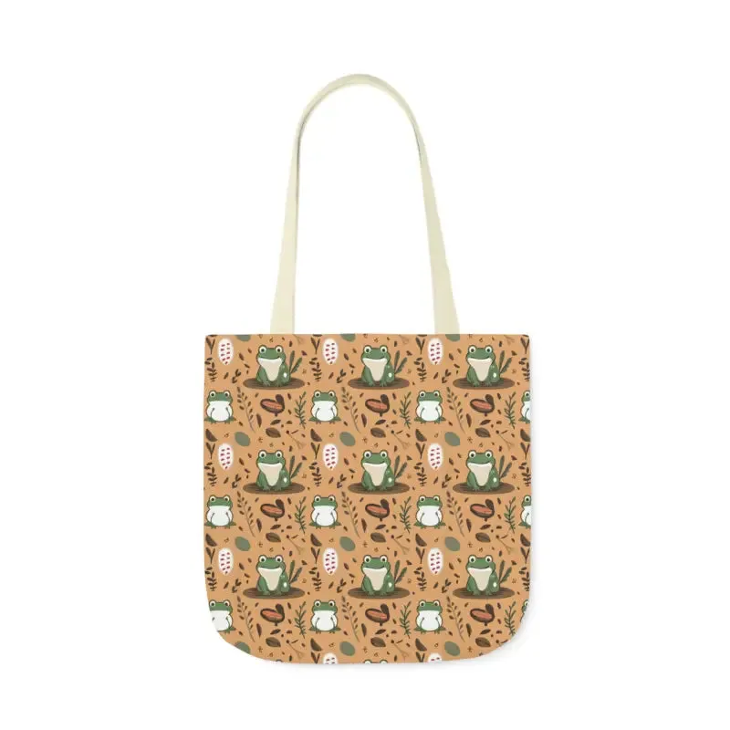Hop Into Style with Frog Canvas Tote Bag