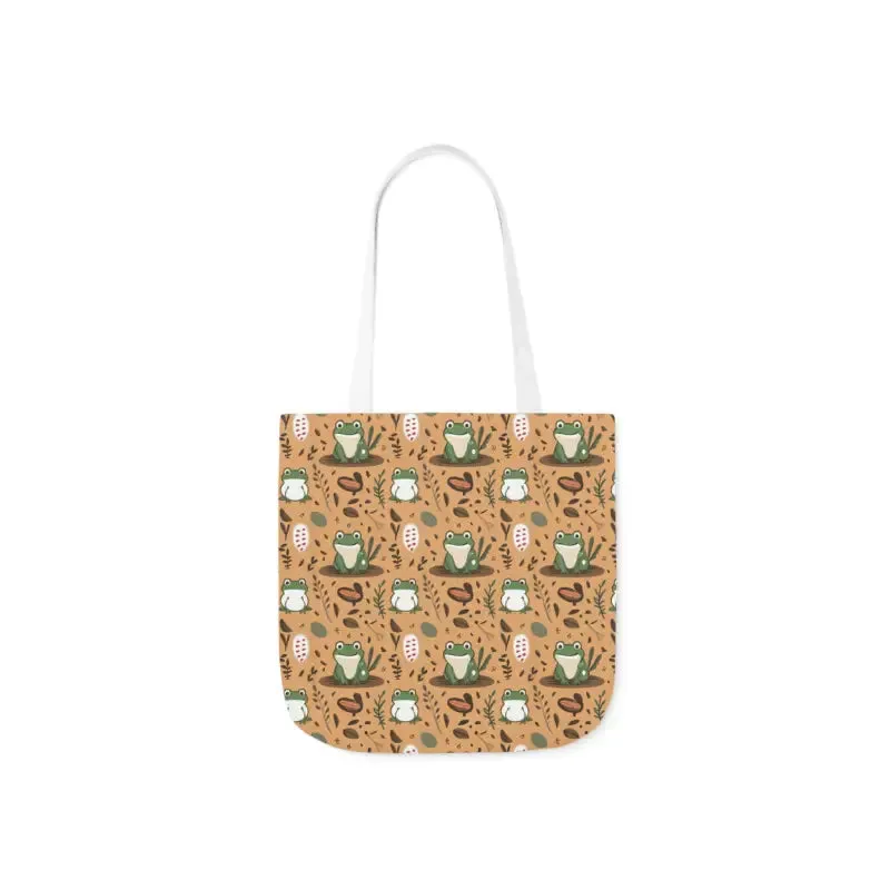 Hop Into Style with Frog Canvas Tote Bag