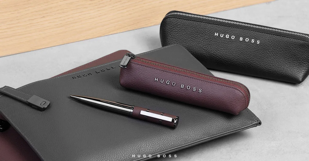 HUGO BOSS HLB909R-Writing instruments case Storyline Burgundy