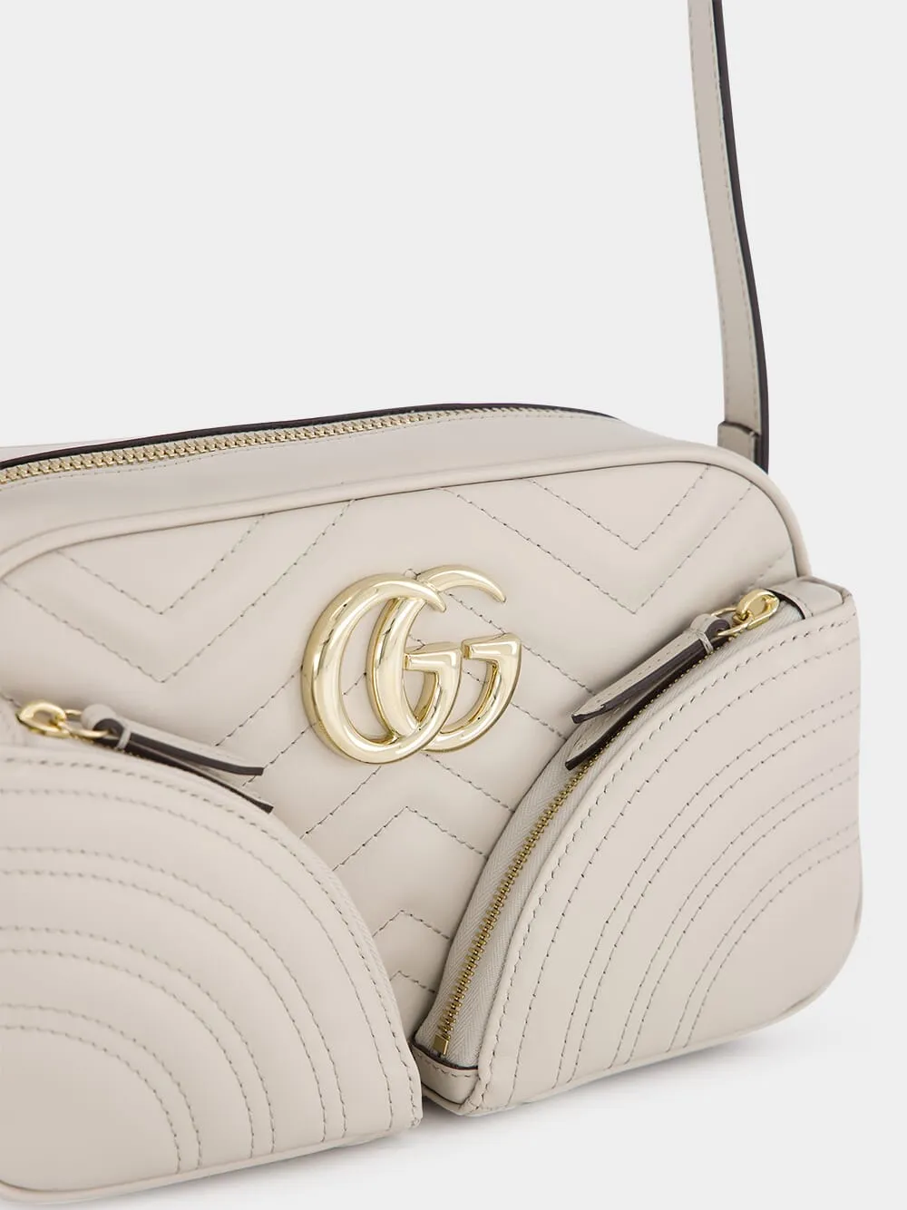 Ivory GG Marmont Small Shoulder Bag