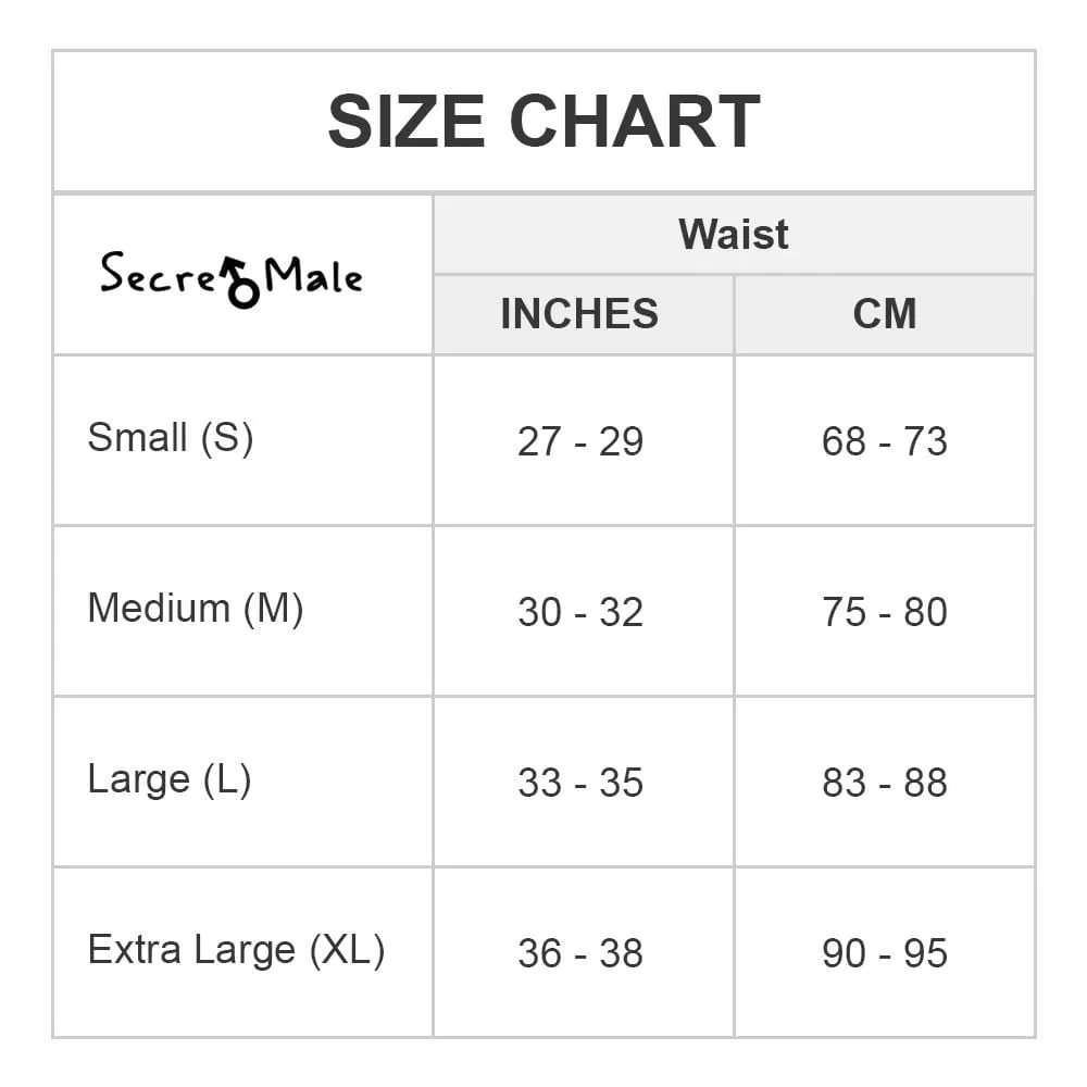 JCSTK - Mens Secret Male SMI013 Floral Lace Open Back Panty Black