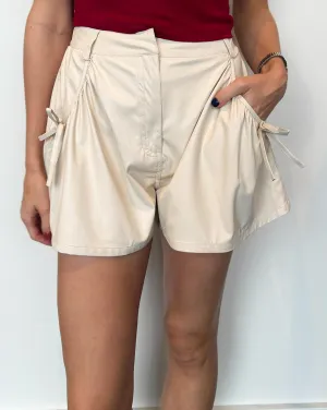 Just a Girl Pleated Shorts - Cream