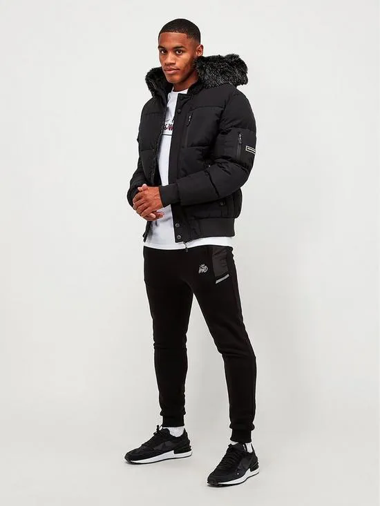 Kings Will Dream Sanders Puffer Bomber Jacket Black