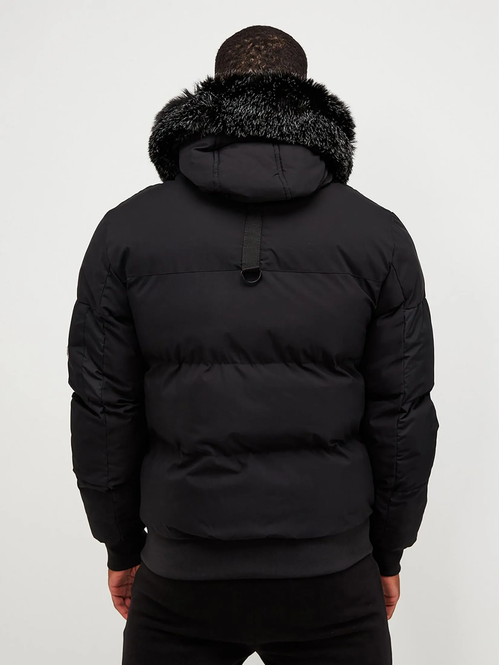 Kings Will Dream Sanders Puffer Bomber Jacket Black