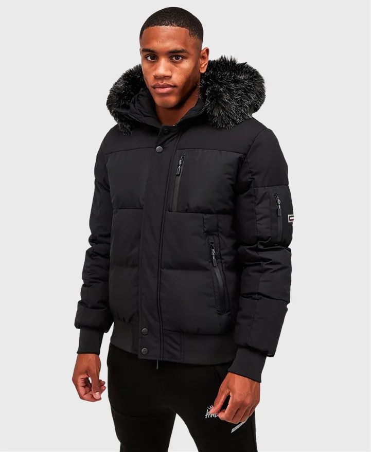Kings Will Dream Sanders Puffer Bomber Jacket Black