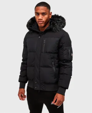 Kings Will Dream Sanders Puffer Bomber Jacket Black