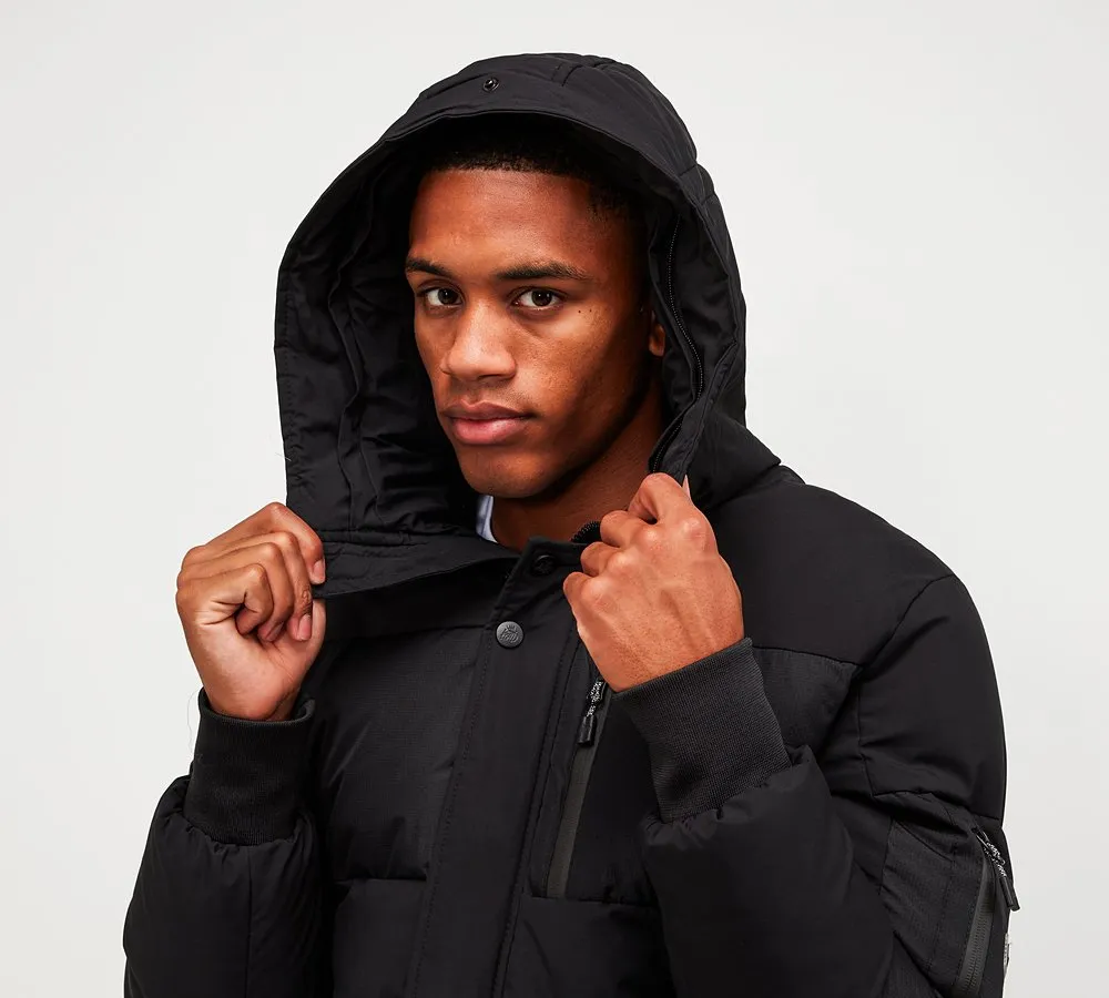 Kings Will Dream Sanders Puffer Bomber Jacket Black