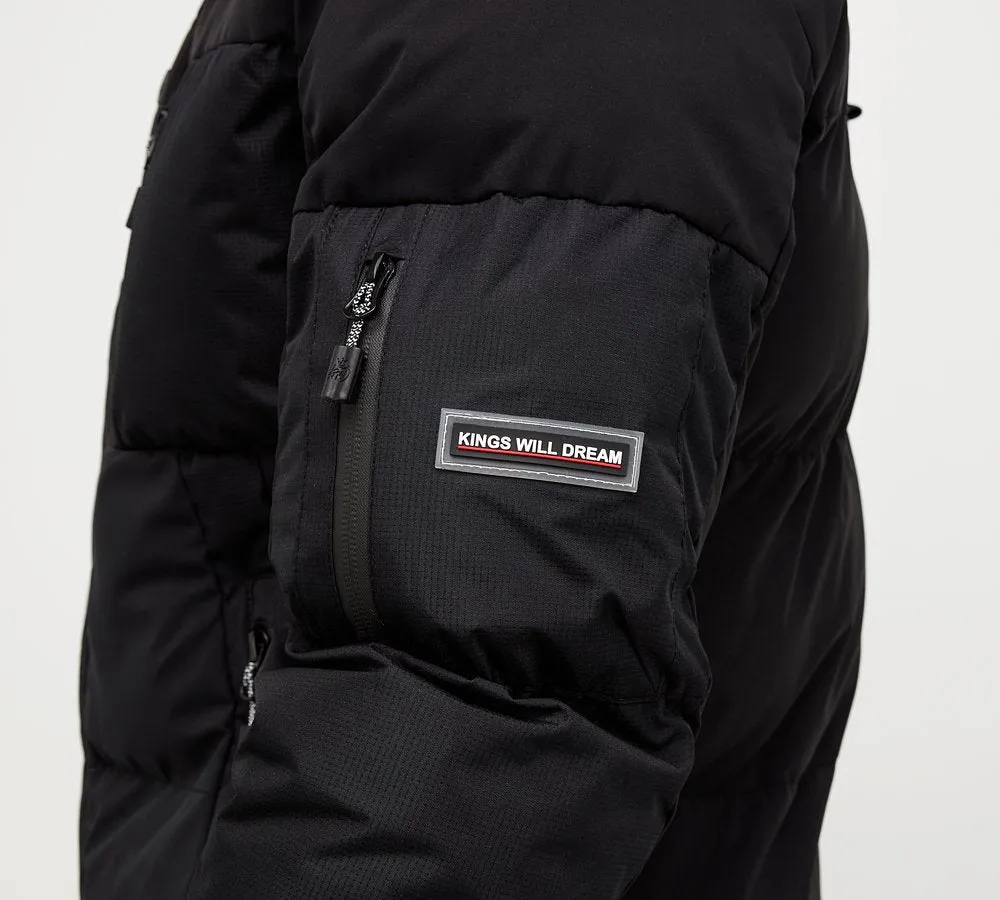 Kings Will Dream Sanders Puffer Bomber Jacket Black