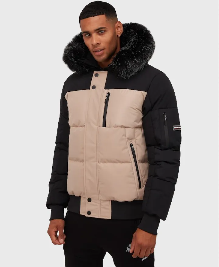 Kings Will Dream Sanders Puffer Bomber Stone Beige