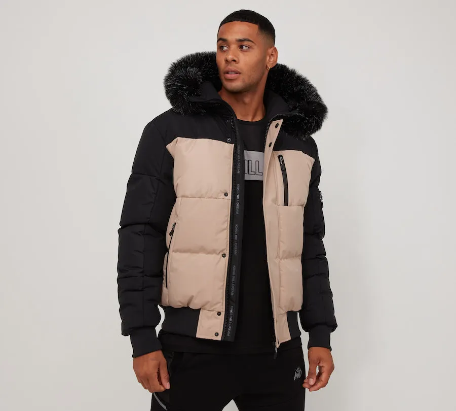 Kings Will Dream Sanders Puffer Bomber Stone Beige