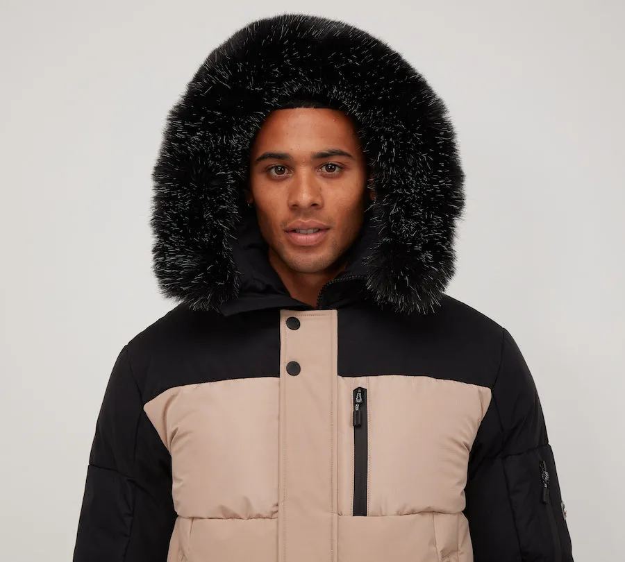 Kings Will Dream Sanders Puffer Bomber Stone Beige