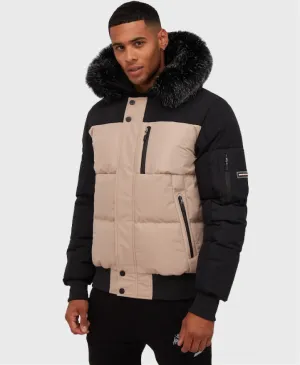 Kings Will Dream Sanders Puffer Bomber Stone Beige