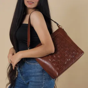 Şıklığın Çantası Leather Crossbag - Havane
