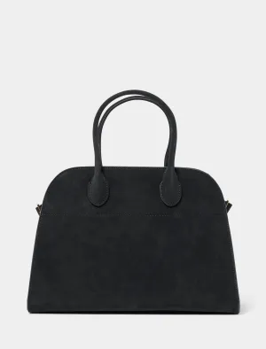 Lacey Faux Suede Bowler Bag