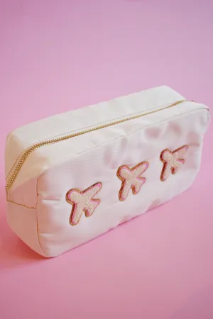 Large Airplane Patch Pouch Bag